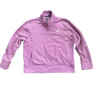 Adidas Golf Womens 1/4 zip Light Purple fleece pullover size L